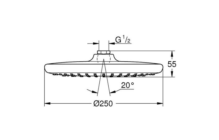 Верхній душ Tempesta 250 WaterSaving 26666000 Grohe - Зображення 242547856-baeb8.jpg