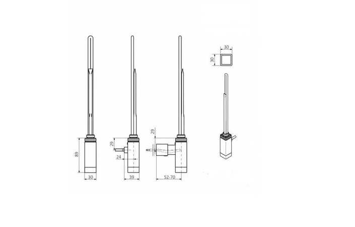 ТЕН прихованого монтажу One K 400W Ral Silver matt Terma - Зображення 242547891-b02b4.jpg