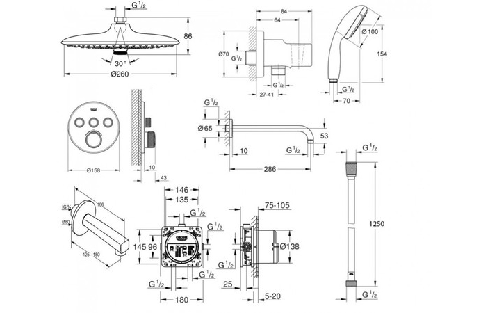 Душова система Grohtherm Smartcontrol (34614SC3), Grohe - Зображення 259604-5b92e.jpg