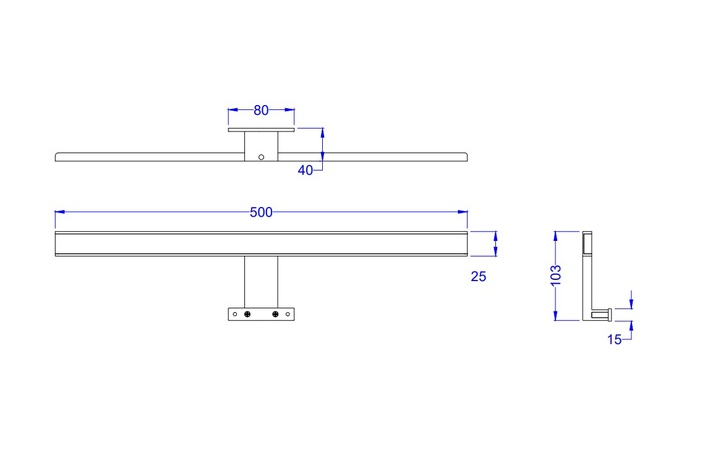 Підсвітка LED Gama Lux 50 см 7W хром, Аква Родос - Зображення 276011-053df.jpg