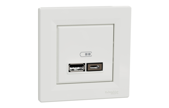 Розетка подвійна USB 2,4A Білий ASFORA (EPH2700321), Schneider Electric - Зображення 28105631-515d6.jpg