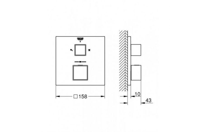 Змішувач для душу Grohtherm Cube (24154000), Grohe - Зображення 304869-56e5c.jpg