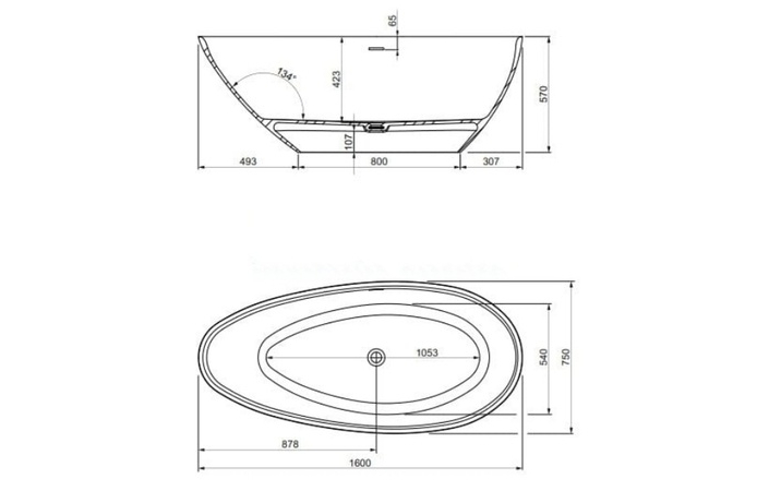 Комплект Ванна овальна Palo 160х750 Roca Змішувач підлоговий для ванни Escuadra Roca - Зображення 31074082-14795.jpg