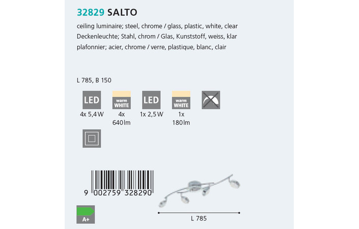 Спот SALTO LED (32829), EGLO - Зображення 32829--.jpg