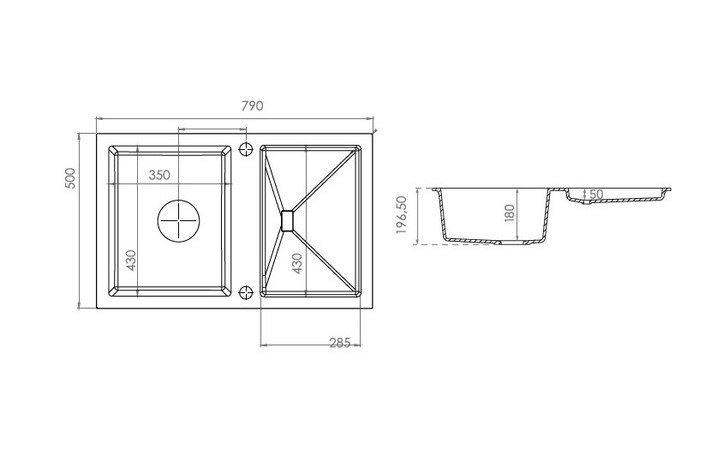 Кухонная мойка Slide 40 (1.101.110.20) Beige 20, Axis Group - Зображення 330144-0513a.jpg