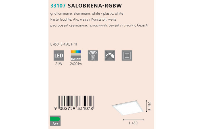 Светильник SALOBRENA-RGBW LED (33107), EGLO - Зображення 33107--.jpg