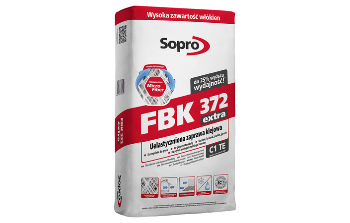 Клей для плитки Sopro FBK 372 extra (22,5 кг) - Зображення 1