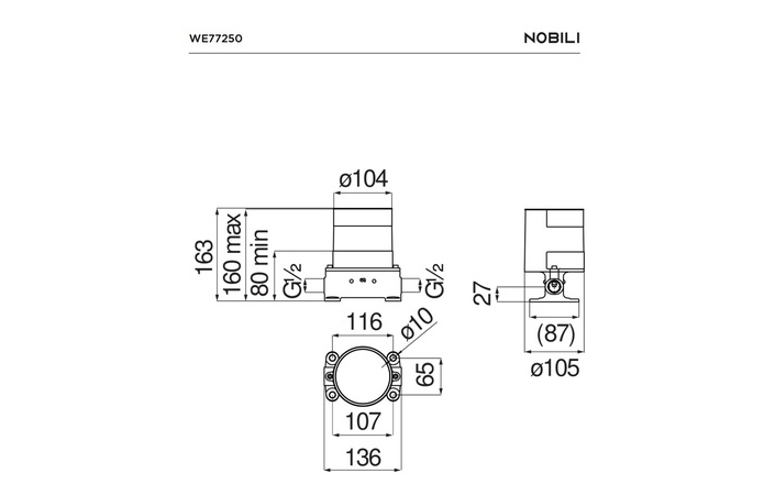 Вбудована частина змішувача (WE77250), Nobili - Зображення 343229-79d10.jpg