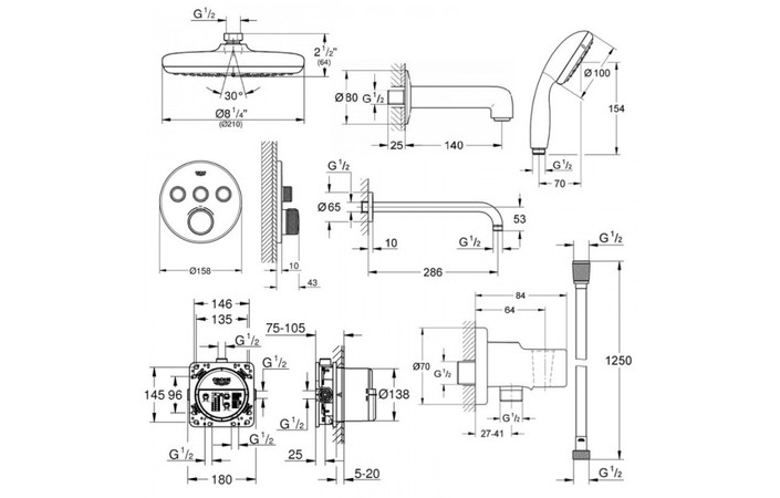 Душова система Grohtherm SmartControl (34614SC2), Grohe - Зображення 347964-2d145.jpeg