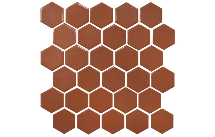 Мозаїка H 6009 Hexagon Brown 295×295x9 Котто Кераміка - Зображення 361b0-h-6009-brown-.jpg