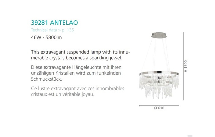 Люстра ANTELAO CHROM-KRISTALL LED (39281), EGLO - Зображення 39281--.jpg