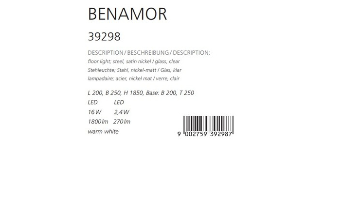 Торшер BENAMOR LED (39298), EGLO - Зображення 39298--.jpg