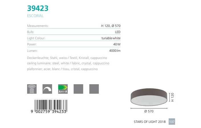 Светильник ESCORIAL LED (39423), EGLO - Зображення 39423--.jpg
