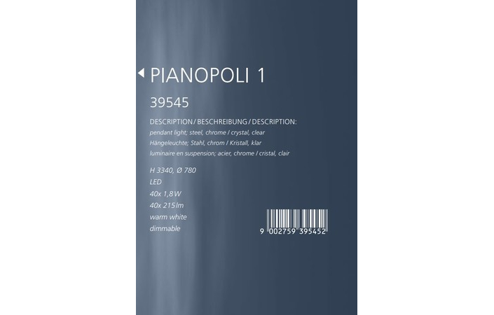 Люстра PIANOPOLI 1 LED (39545), EGLO - Зображення 39545--.jpg