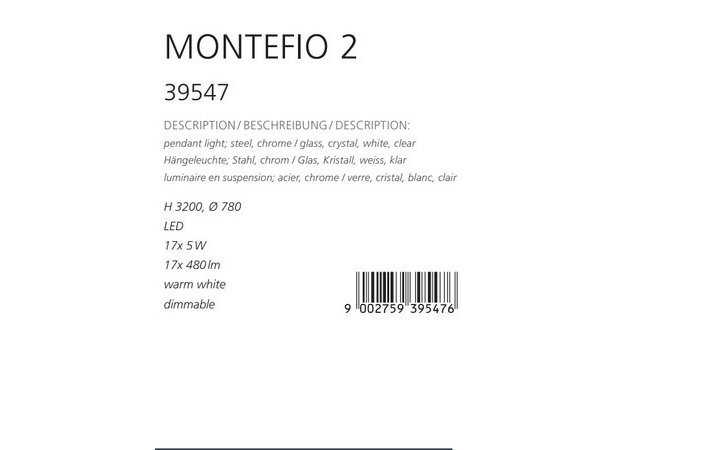 Люстра MONTEFIO 2 LED (39547), EGLO - Зображення 39547--.jpg