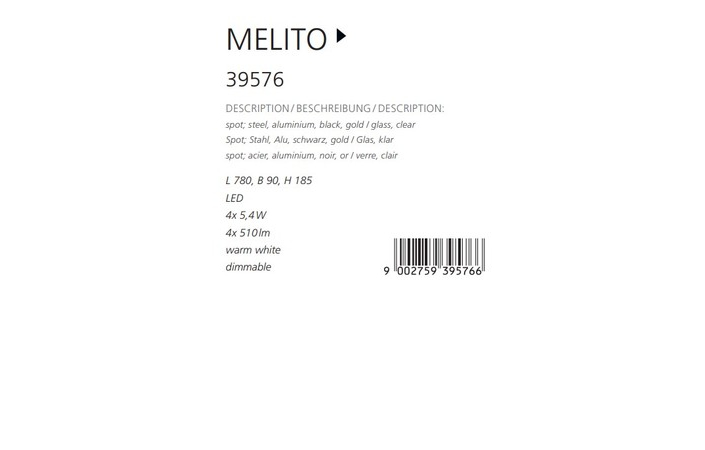 Спот MELITO LED (39576), EGLO - Зображення 39576--.jpg