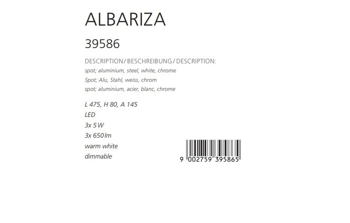 Спот ALBARIZA LED (39586), EGLO - Зображення 39586--.jpg