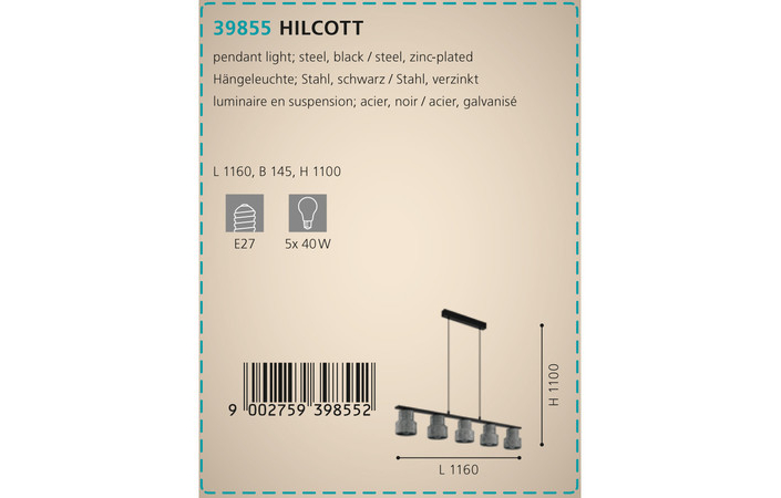 Люстра HILCOTT (39855), EGLO - Зображення 39855-.jpg