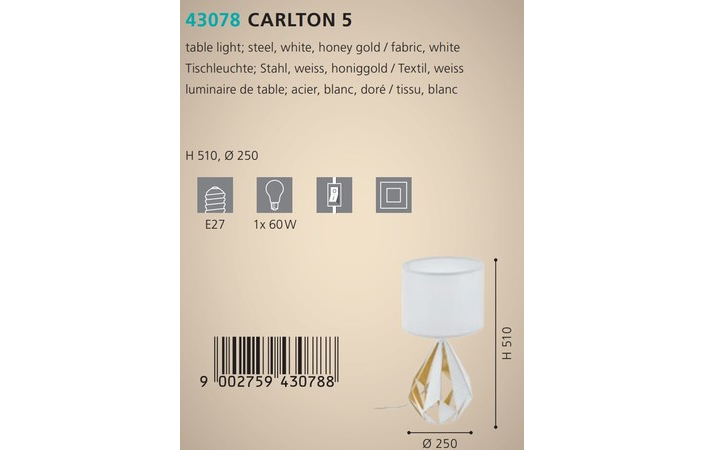 Настольная лампа CARLTON 5 (43078), EGLO - Зображення 43078--.jpg