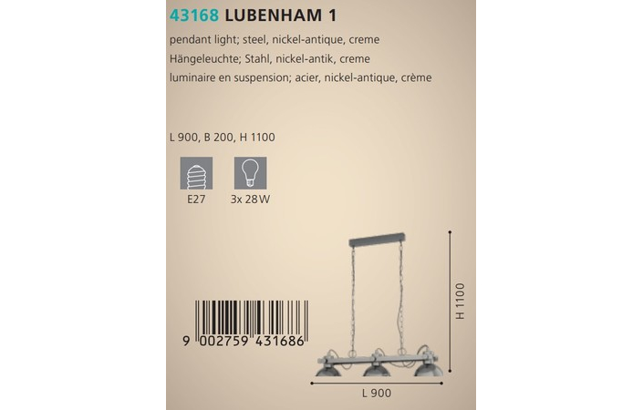 Люстра LUBENHAM 1 (43168), EGLO - Зображення 43168--.jpg