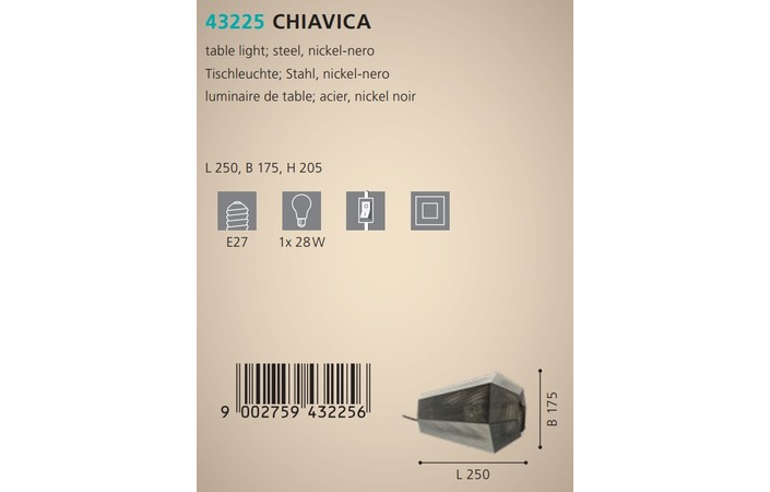 Настольная лампа CHIAVICA (43225), EGLO - Зображення 43225--.jpg