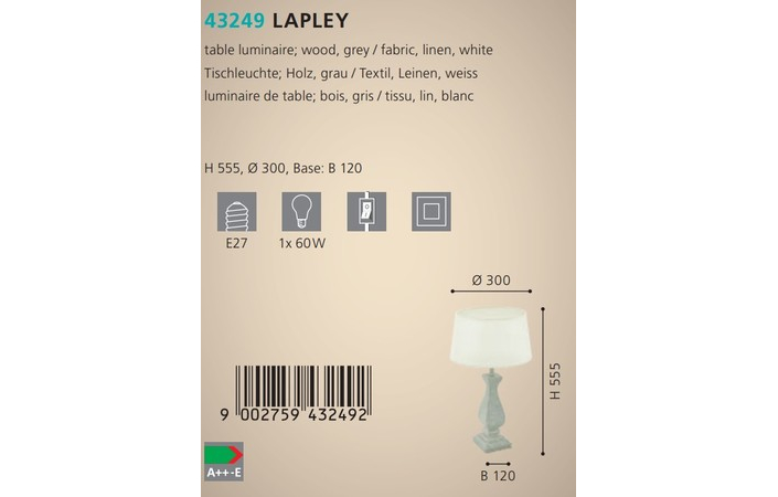 Настольная лампа LAPLEY (43249), EGLO - Зображення 43249--.jpg