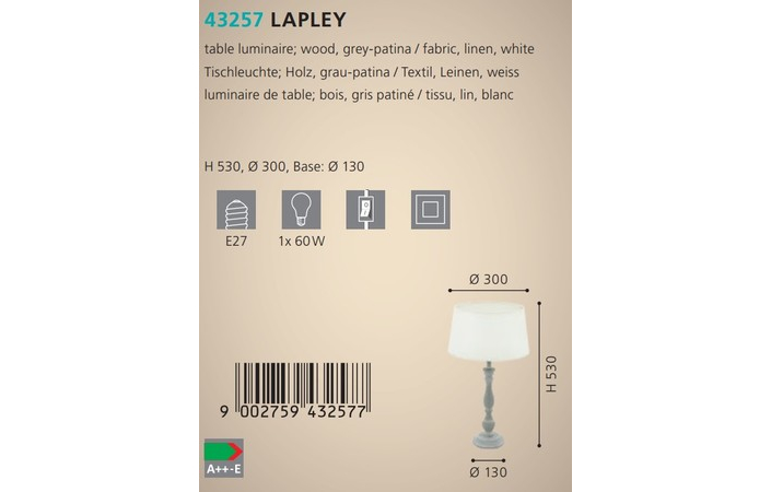 Настольная лампа LAPLEY (43257), EGLO - Зображення 43257--.jpg