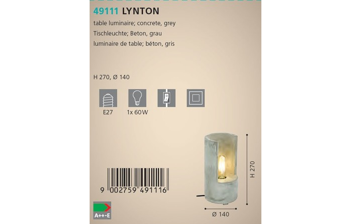 Настольная лампа LYNTON (49111), EGLO - Зображення 49111--.jpg