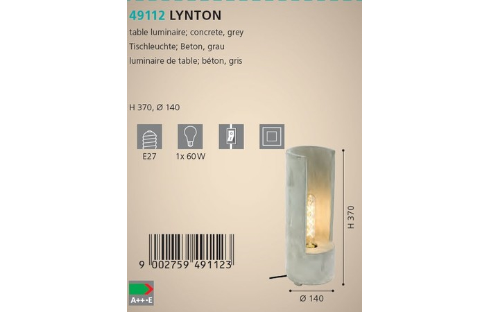 Настольная лампа LYNTON (49112), EGLO - Зображення 49112--.jpg