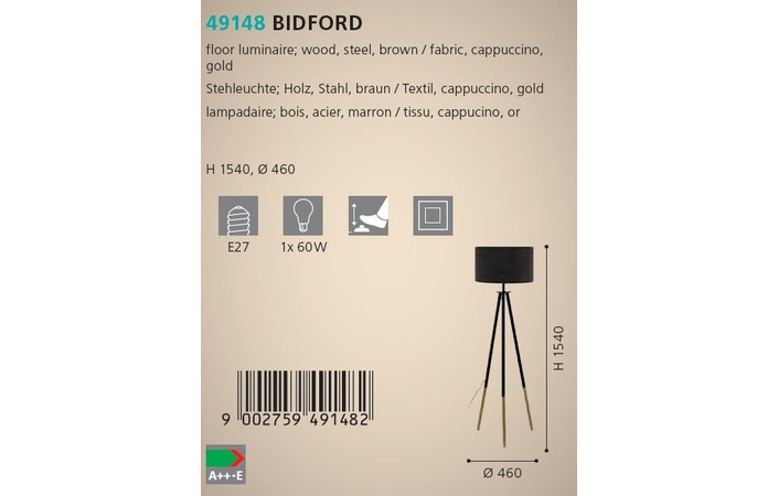 Торшер BIDFORD BRAUN-CAPPUCCINO-GOLD (49148), EGLO - Зображення 49148--.jpg