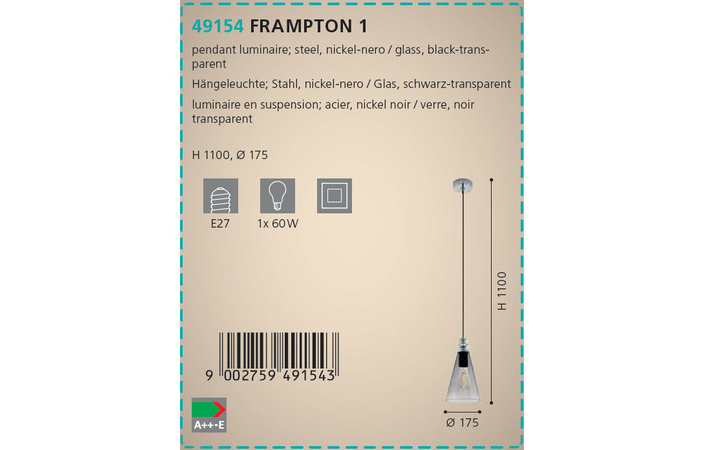 Люстра FRAMPTON 1 (49154), EGLO - Зображення 49154--.jpg