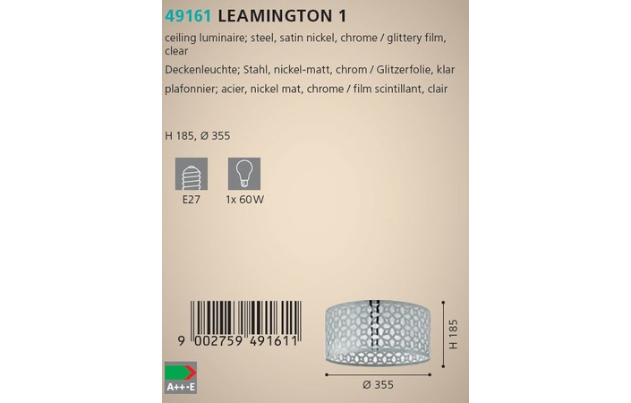 Світильник LEAMINGTON 1 (49161), EGLO - Зображення 49161--.jpg
