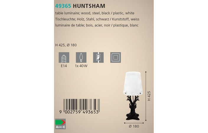 Настольная лампа HUNTSHAM (49365), EGLO - Зображення 49365--.jpg