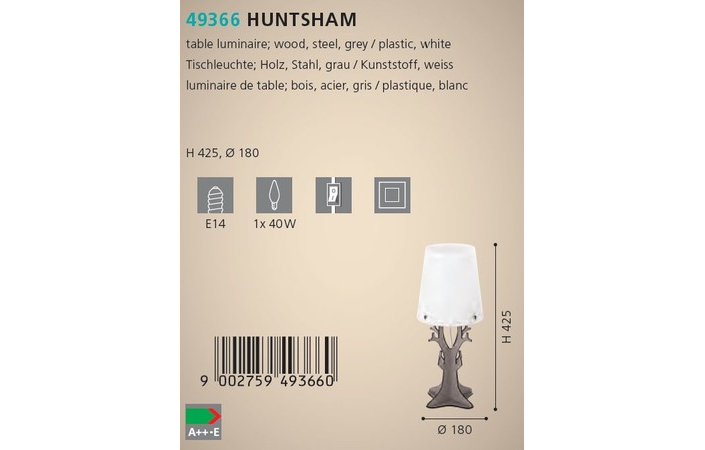 Настольная лампа HUNTSHAM (49366), EGLO - Зображення 49366--.jpg