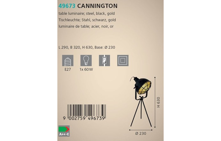 Настільна лампа CANNINGTON (49673), EGLO - Зображення 49673--.jpg