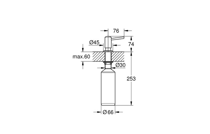Дозатор для жидкого мыла Contemporary (40536000), Grohe - Зображення 4cc59-4053-1.jpg