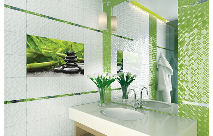 Плитка настенная Relax зелёный 250x400x8 Golden Tile - Зображення 4e31c-5947b730bde4d.jpg