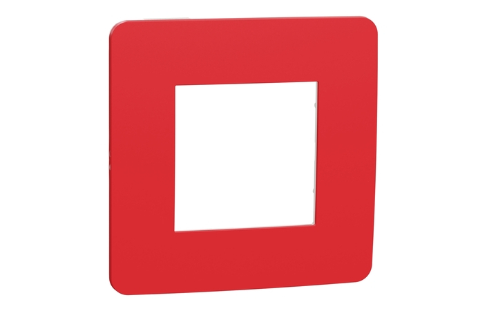 Рамка 1-местная Красный-Белый UNICA (NU280213), Schneider Electric - Зображення 5084858-1249c.jpg
