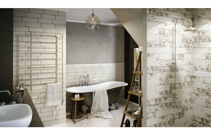 Rondoni Bianco inserto B structura mat настенная 9.8x29.8см, Paradyz, Польша - Зображення 51102-rondoni_aranz.jpg