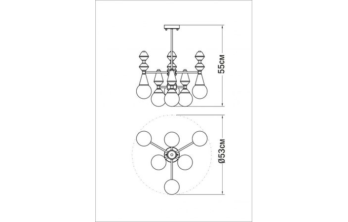 Люстра Dome chandelier V6 (5112-1), Pikart  - Зображення 5112-1--.jpg