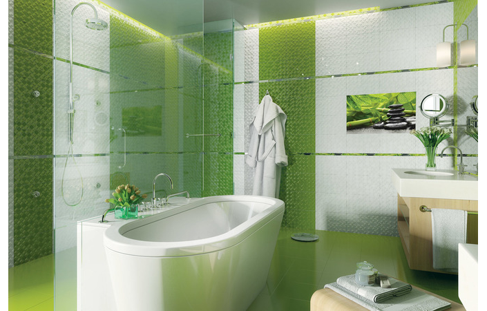 Плитка настенная Relax зелёный 250x400x8 Golden Tile - Зображення 56215-5947b78b87619.jpg