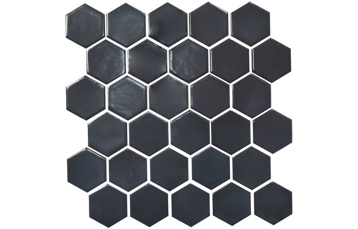 Мозаика H 6022 Hexagon Grafit Black 295x295x9 Котто Керамика - Зображення 5f18c-h-6022-black-grafit-.jpg