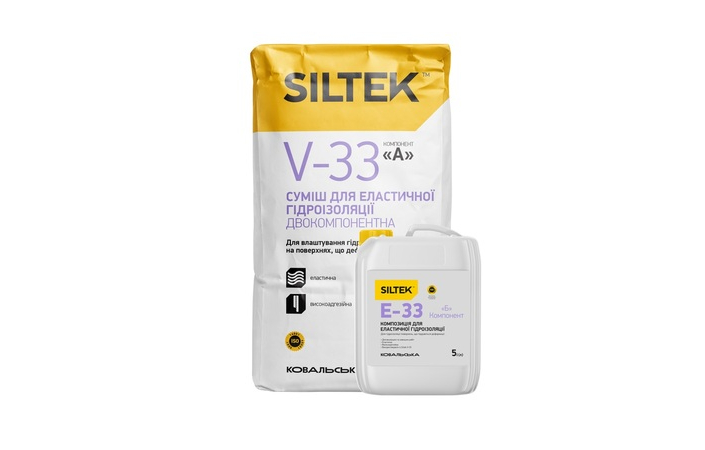 Гідроізоляційна суміш двокомпонентна Siltek V-33-E-33 (18 кг, 5 л) - Зображення 61513240-726a9.jpg