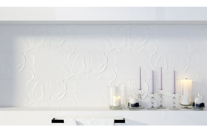 Плитка стінова Structure Pattern White Flower STR 250x750x10 Opoczno - Зображення 2