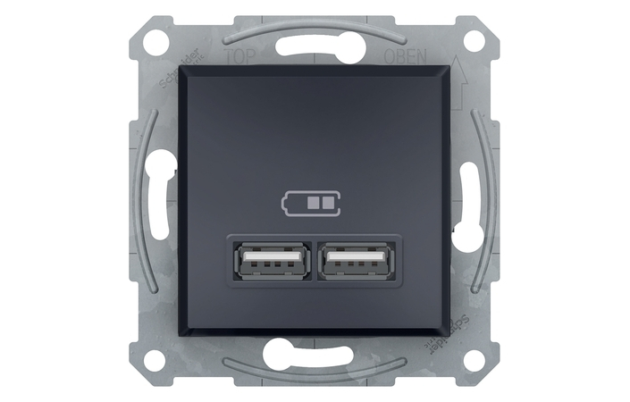 Розетка USB 2,1A Антрацит ASFORA (EPH2700271), Schneider Electric - Зображення 7295814-b1d59.jpg