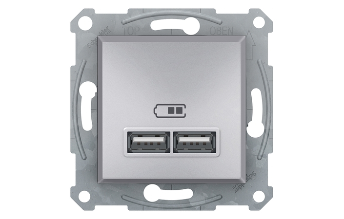 Розетка USB 2,1A Алюминий ASFORA (EPH2700261), Schneider Electric - Зображення 7295816-8f47d.jpg