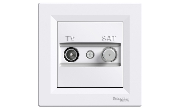 Розетка TV-SAT проходная 8dB Белый ASFORA (EPH3400321), Schneider Electric - Зображення 7297334-8acd5.jpg