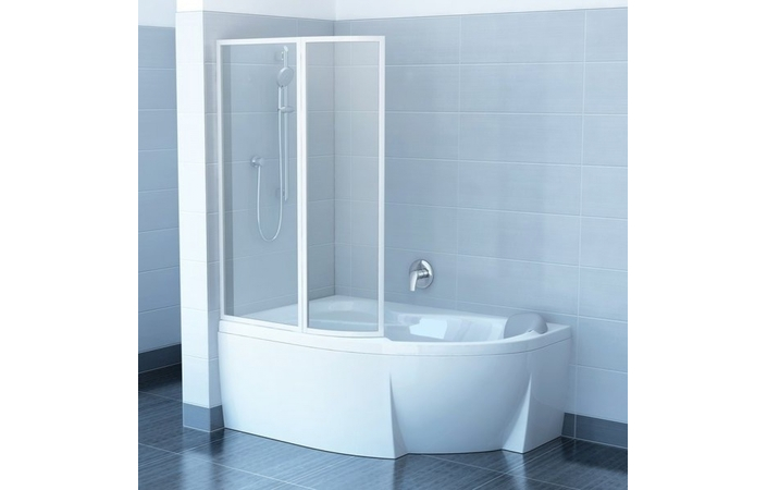 Шторка для ванни двохелементна VSK2 ROSA 160 L Transparent, (76L90100Z1) RAVAK - Зображення 76L7010041.jpg