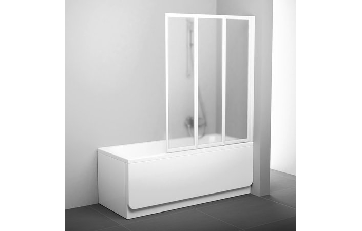 Шторка для ванны трёхэлементная VS3 115 Rain, (795S010041) RAVAK - Зображення 795P010041.jpg