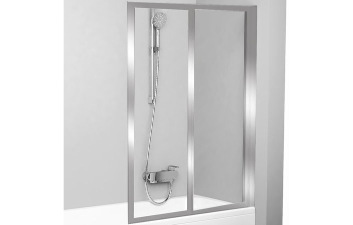 Шторка для ванны двухэлементная VS2 105 Rain, (796M0U0041) RAVAK - Зображення 796M0U0041.jpg